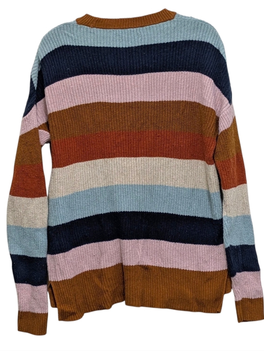 Madewell Rainbow Stripe Thompson Color Block Pullover Preppy Sweater XS - Picture 4 of 10